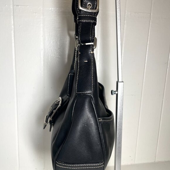 Vintage Coach Hamptons Buckle Hobo Shoulder Bag - 7548 - Black (EUC) - Picture 7 of 14